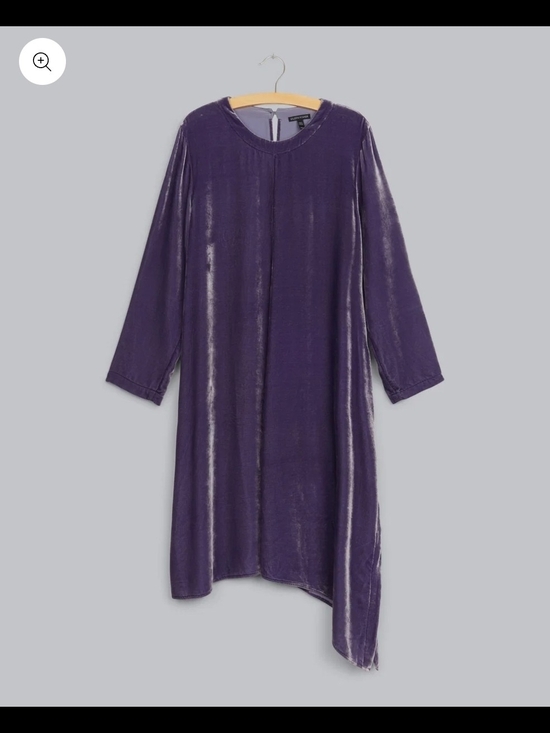 Eileen Fisher Dresses & Skirts - Eileen Fisher Deep Purple Asymmetrical Velvet Tunic
